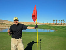 Two aces in the same year!? 4 1/2 months after recording my first ever hole-in-one, lightning strikes twice and I drop in a 9 iron from 144 yards at the Oasis Canyons course in Mesquite, NV (November 18, 2006)