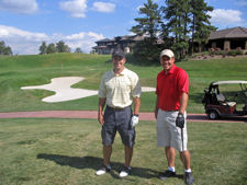Mike and Bill near the 9th green at Jim Engh's dramatic Sanctuary Golf Club near Denver
