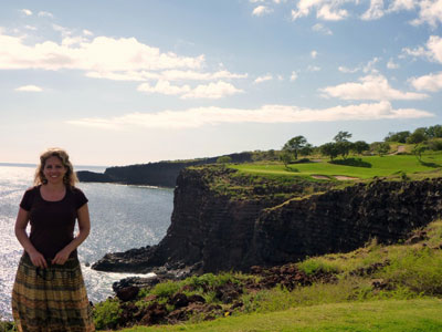 Shawnie at The Challenge at Manele 12th hole