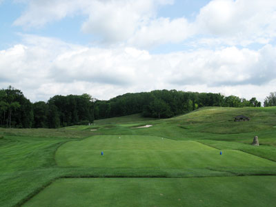 The tricky par three 6th leaves a small target to hit