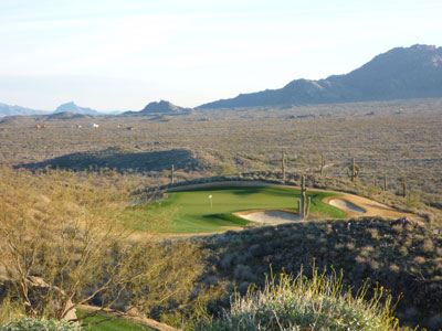 Cactus and wide open desert is what is found at Scottsdale GC