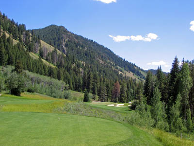 R.Jay drove the green on the short downhill par four 2nd