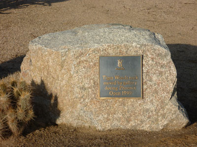 Tiger Woods received a questionable ruling when he had the crowd move this boulder during a PGA Tour event