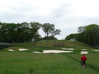 The green or the sand? There is a 90% chance your ball ends up in one of those two places