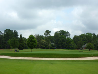 Other than the bunker in front of the green, this hole is pretty easy