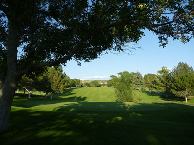 Looking back up the fairway at Highland's easiest hole