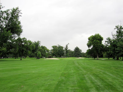A big drop from the tee to the fairway right off the bat at Hillcrest
