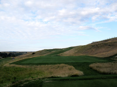 Uphill par threes are tough to master but Harbottle did it here
