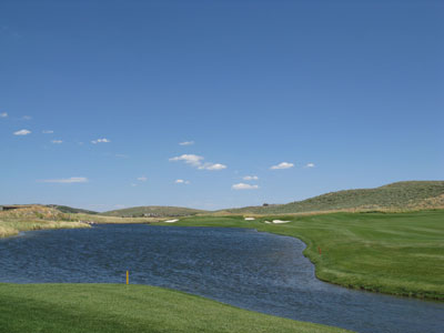 Even at 605 yards this par 5 is reachable with a big carry over water