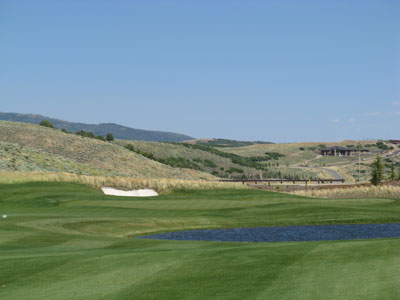 The 18th is a classic difficult finishing hole where water comes into play