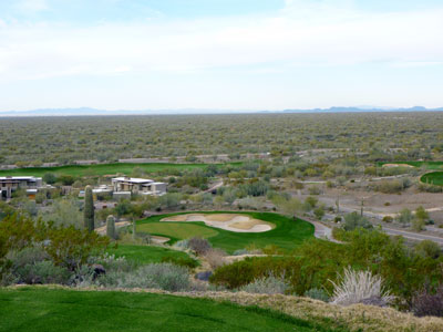 The huge drop to the green and bail out area to the right make this a great hole to play