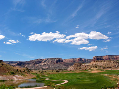 This dogleg left to an elevated green poses a significant challenge