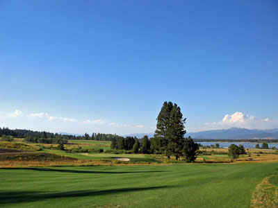 Lake Cascade comes back into view on the 15th tee at Tamarack