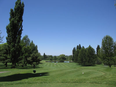 The large pond delivers trouble off the tee and on the approach