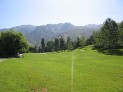 A big drive that avoids the bunker has a good chance of finding the green