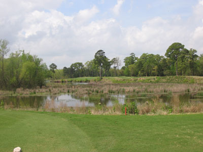 Easily the prettiest hole on the course, a utility club is all that is needed off the tee