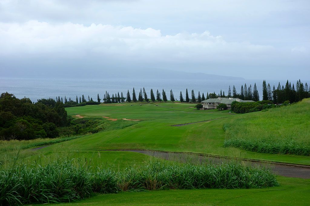 18th hole at Kapalua Resort (Plantation) (Maui, HI)